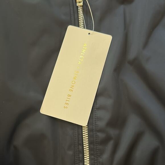 Athleta x Simone Biles Sateen Bomber Jacket Pristine Black NWT Size M - Picture 7 of 12